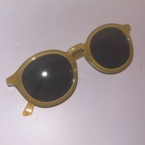 MR BOHO Chamberi Honey Yellow Frame Round Sunglasses 49-21 145 CR39 Lenses Clean